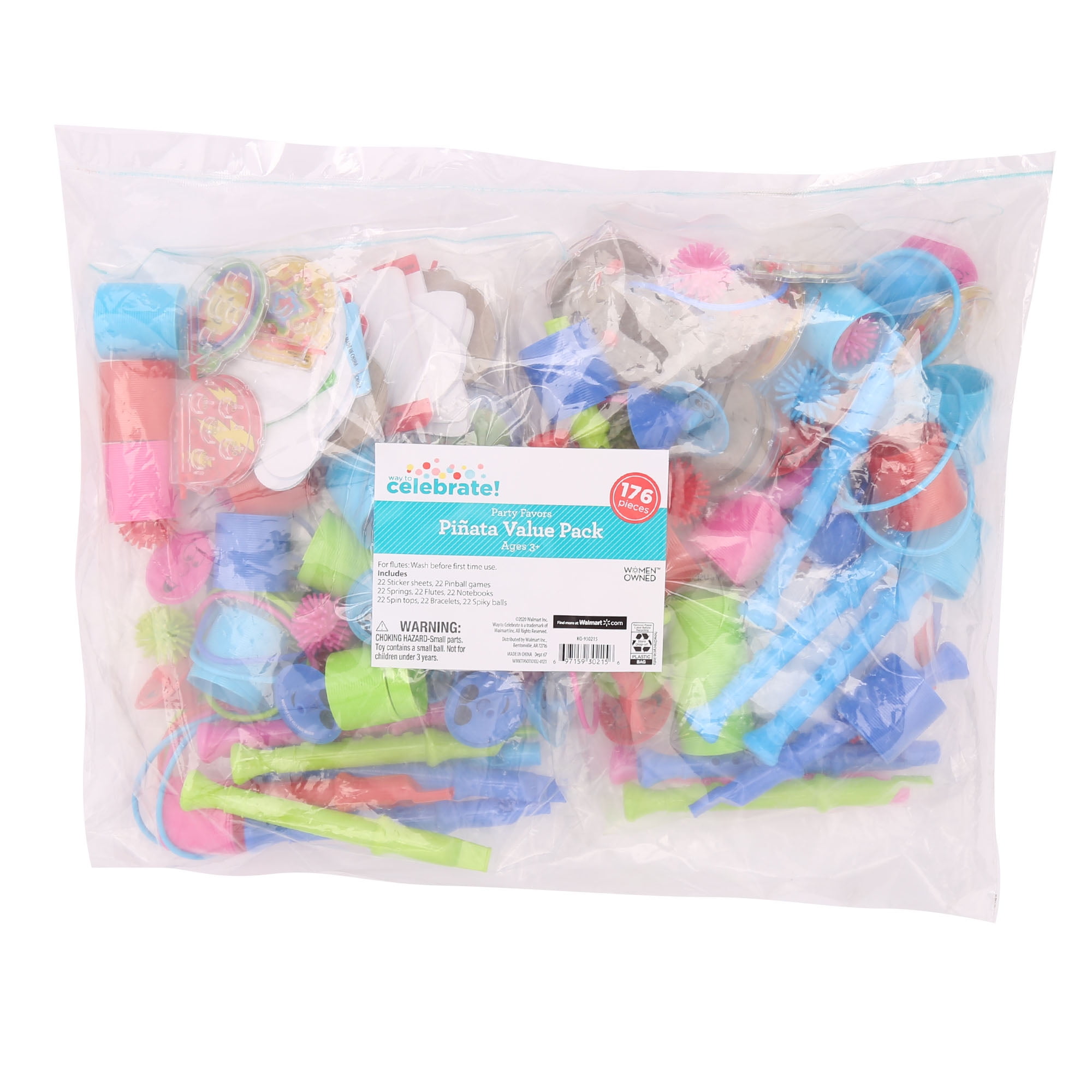 Way To Celebrate PiƱata Filler Value Pack- Party Favors- 176pc - Walmart.com