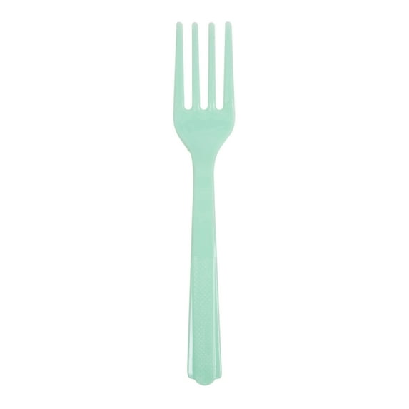 Way To Celebrate Plastic Forks, Mint Green, 24ct