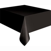 3 Count 54 IN x 108IN Black Rectangular Plastic Table Covers by Way To Celebrate