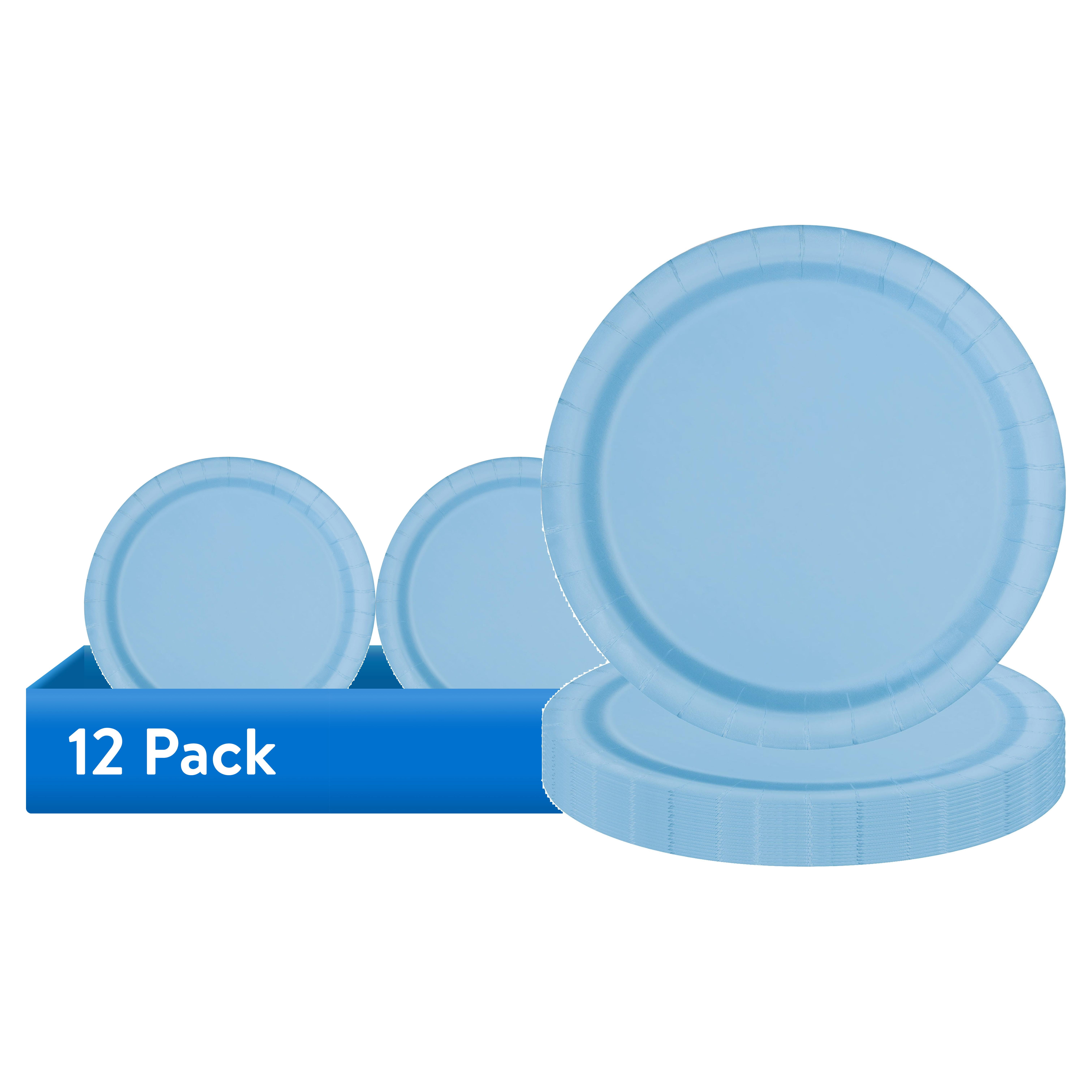 (12 pack) 55CT 9IN Blue Dinner Paper Plates by Way To Celebrate