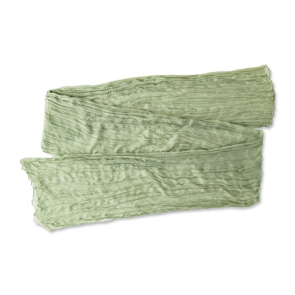 Way To Celebrate Sage Green Gauze Cheesecloth Fabric Table Runner, 10 ft, 118.1 in x 35.4 in