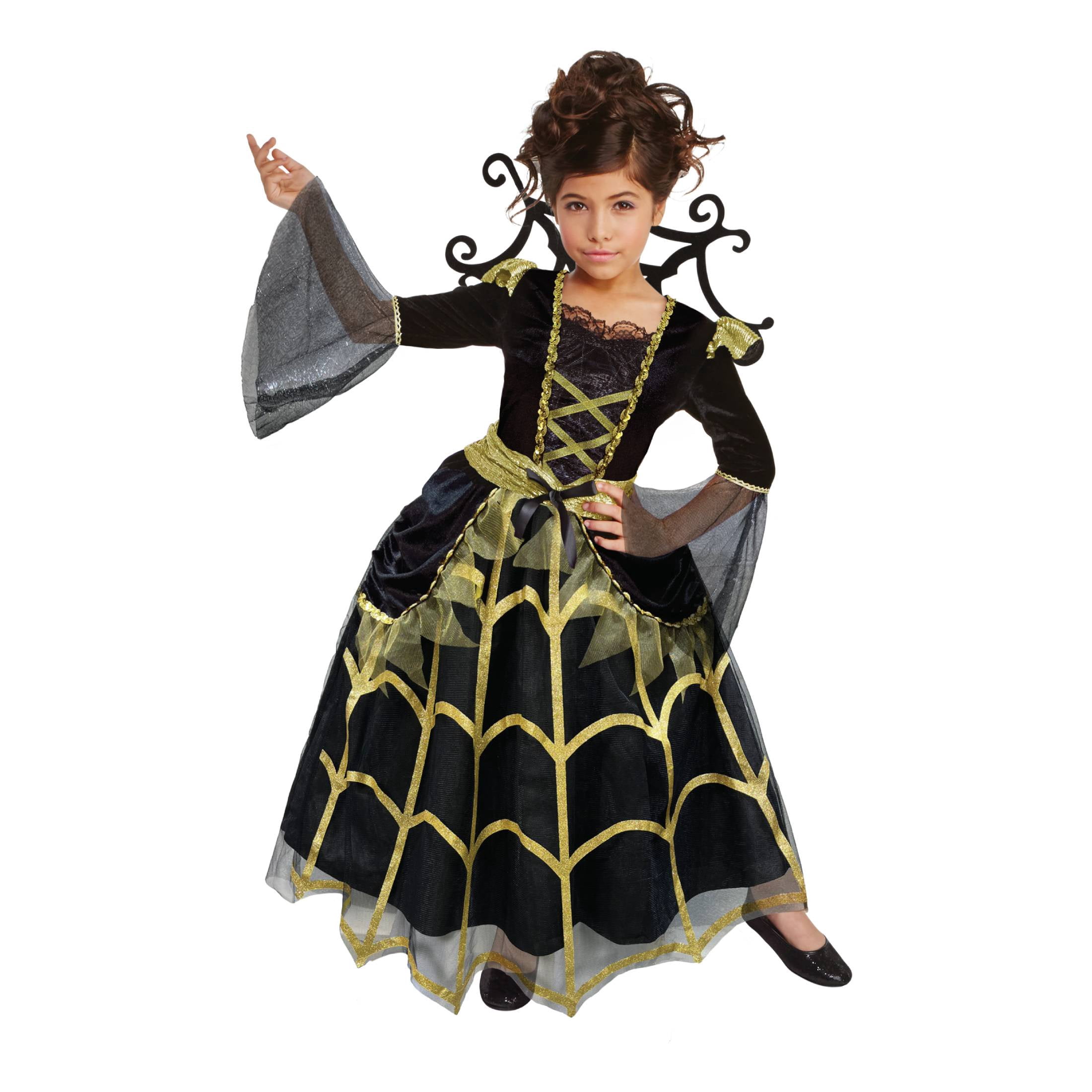Spinnenhexe-Kostüm Für Mädchen – Verkleidung Für Halloween & Karneval – Größe 7-9 Jahre