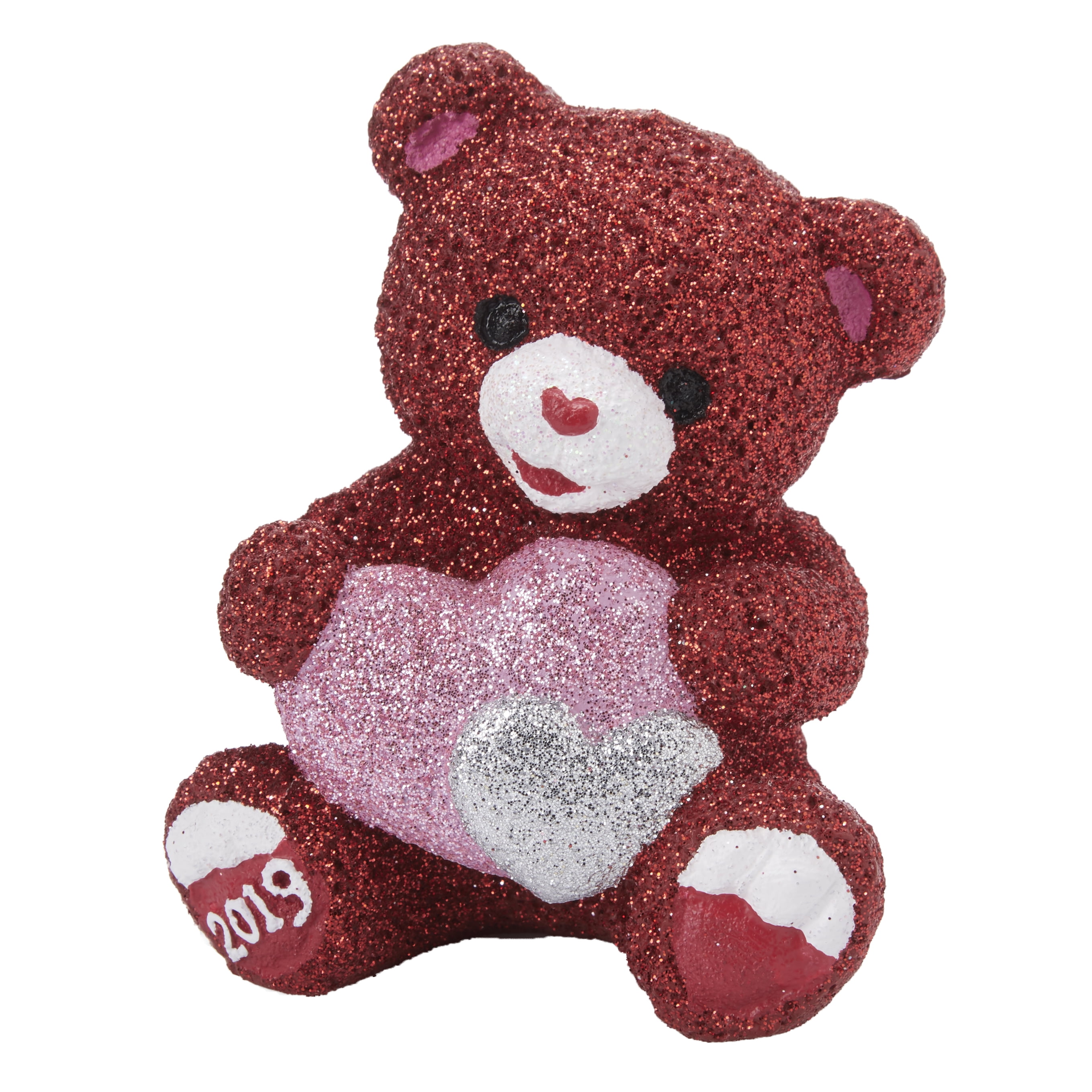 Way To Celebrate Sweetheart Teddy Bear Figurine, Red