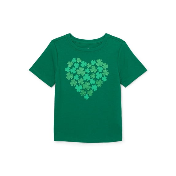 Way To Celebrate Toddler Girl St. Patrick's Day Short Sleeve Graphic T-Shirt, Sizes 18M-5T