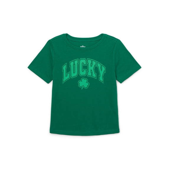 Way To Celebrate Toddler Girl St. Patrick's Day Short Sleeve Graphic T-Shirt, Sizes 18M-5T