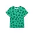 thumbnail image 1 of Way To Celebrate Toddler Girl St. Patrick's Day Short Sleeve Printed T-Shirt, Sizes 18M-5T, 1 of 3