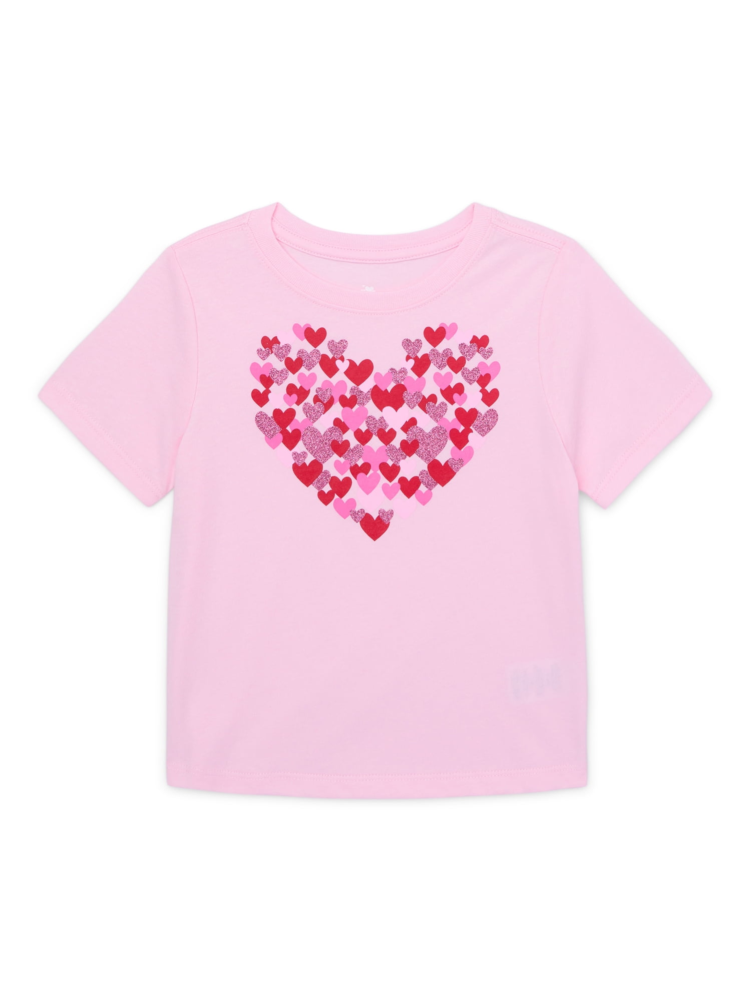 WAYS TO CELEBRATE Toddler Girl Short Sleeve Valentine s Day Graphic Crewneck Top and Skirt Set Sizes 12M 5T