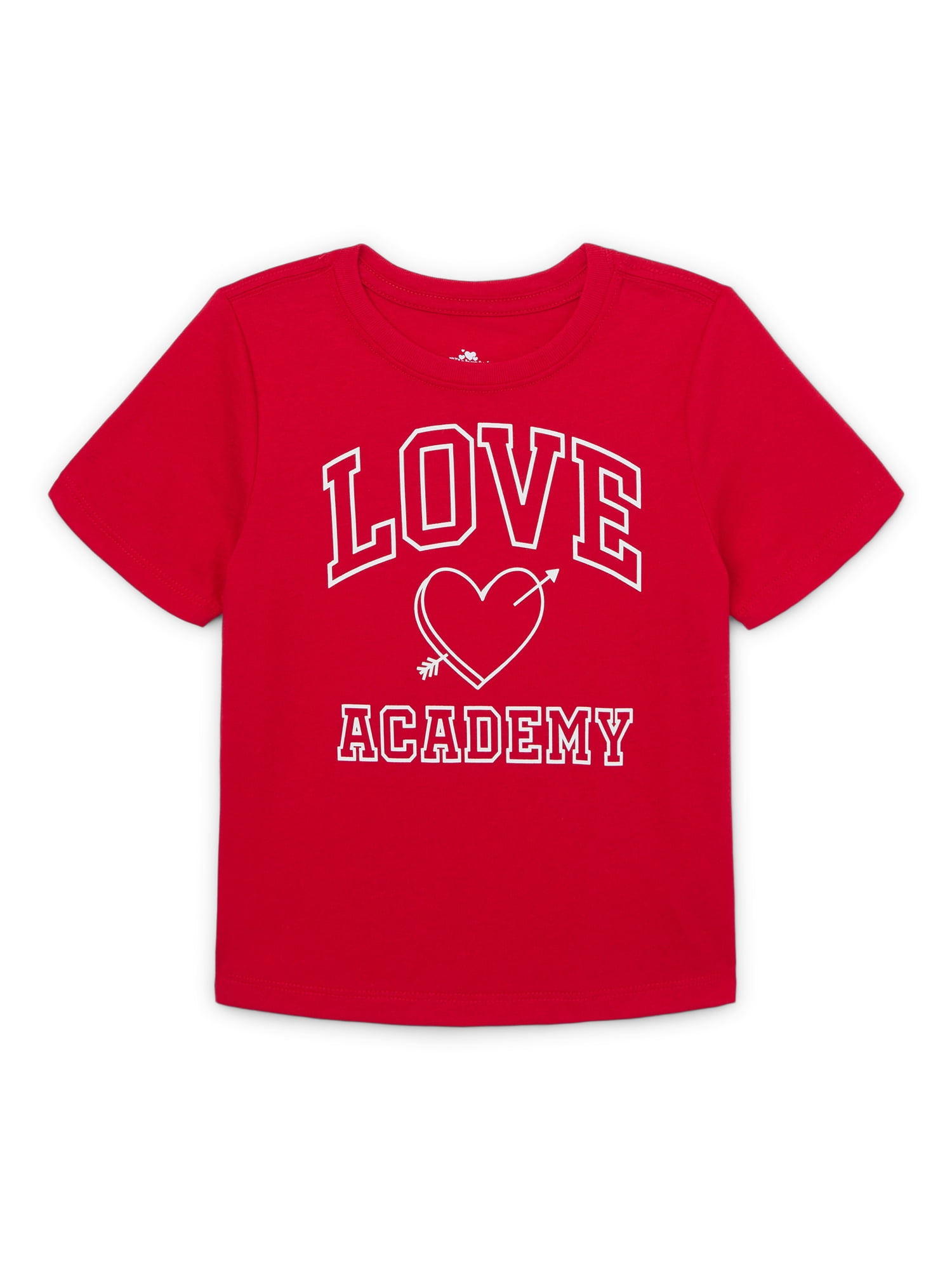 Way To Celebrate Toddler Girl Valentine's Day Short Sleeve Graphic T-Shirt, Sizes 12M-5T