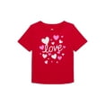 thumbnail image 1 of Way To Celebrate Toddler Girl Valentine's Day Short Sleeve Graphic T-Shirt, Sizes 12M-5T, 1 of 3