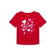 Toddler Girl Valentine's Day Short Sleeve Graphic T-Shirt, Sizes 12M-5T