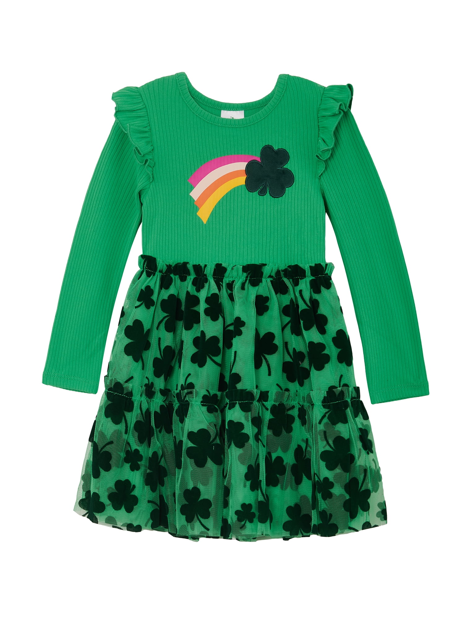 Way To Celebrate Toddler Girls St. Patrick's Day Tulle Tutu Dress, Sizes 12M-5T