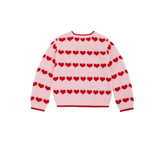 Way To Celebrate Toddler Valentine's Day Heart Sweater, Sizes 12M-5T