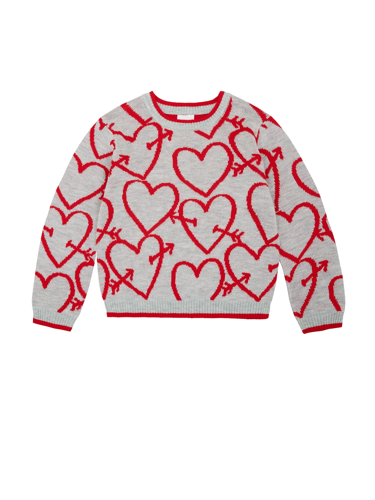 Way To Celebrate Toddler Valentine's Day Heart Sweater, Sizes 12M-5T
