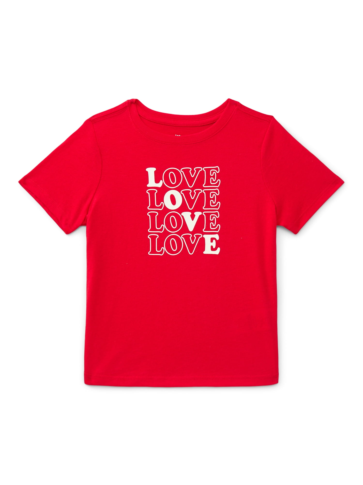 Valentine’s Day Toddler Boys or Girls Short Sleeve T-Shirt from Way to Celebrate, Sizes 12M-5T