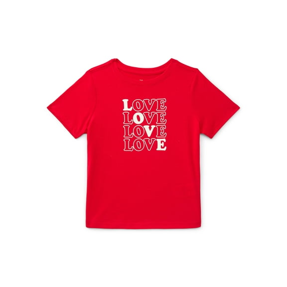 Valentine’s Day Toddler Boys or Girls Short Sleeve T-Shirt from Way to Celebrate, Sizes 12M-5T