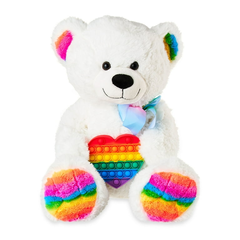 Rainbow teddy outlet bear walmart