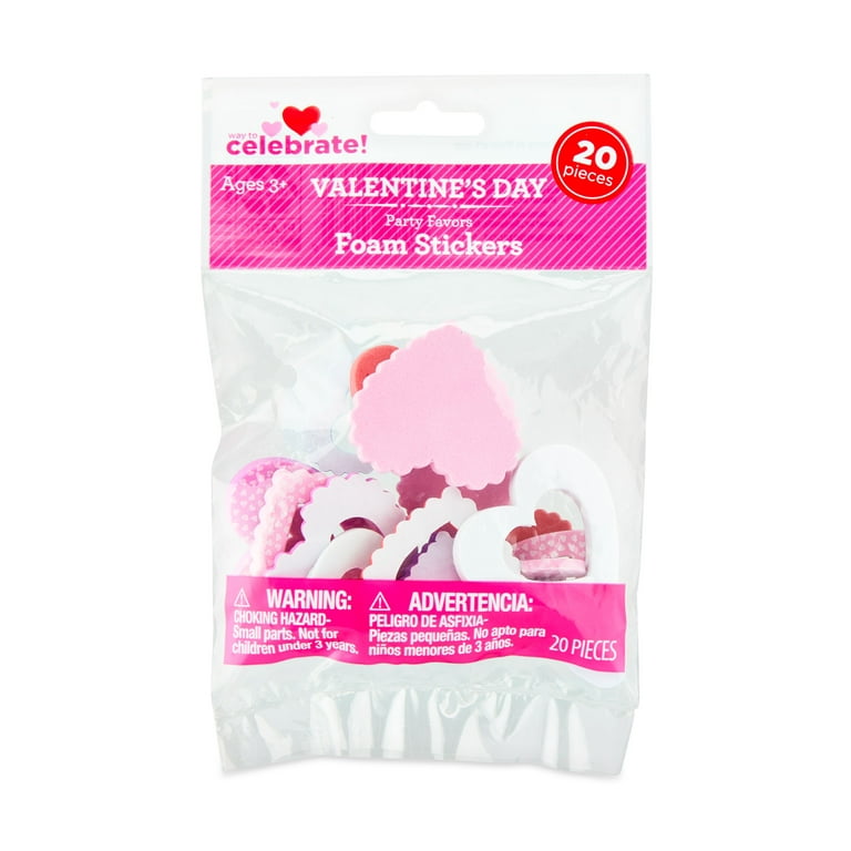 Amscan 6 in. Valentine's Day Foam Large Craft Hearts (20-Count, 5