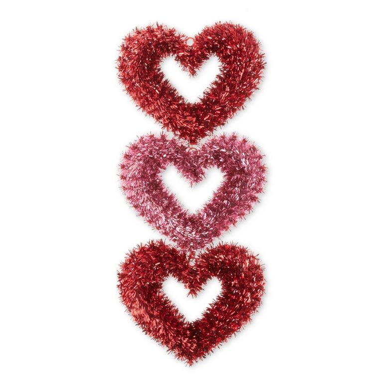 Red Glitter Heart Decor