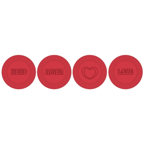 Way To Celebrate Valentine's Day Red Earthenware Appetizer Plates, 4-Pack