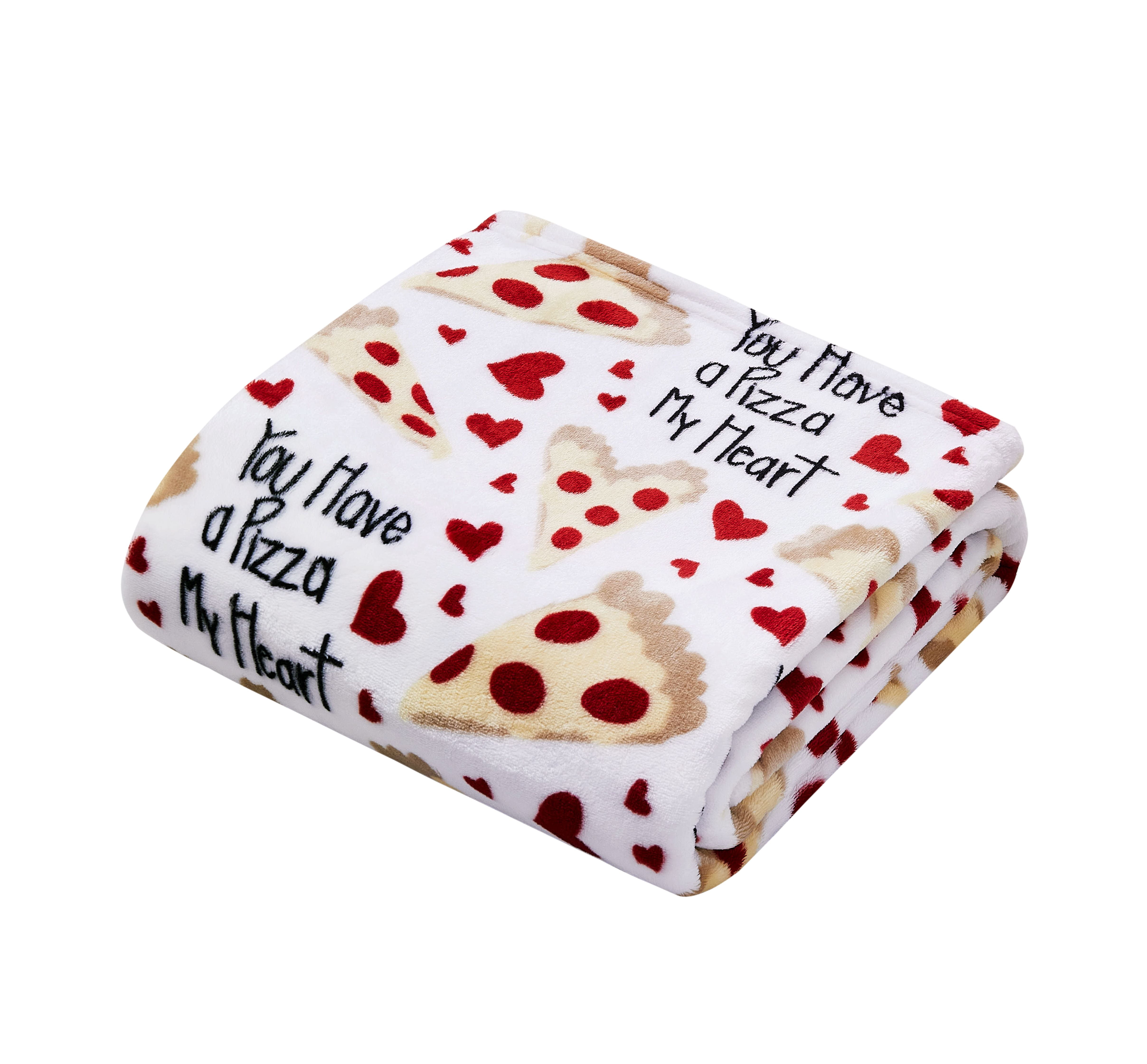 Way To Celebrate Valentine s Day You Have a Pizza My Heart Throw Blanket Standard Throw Walmart
