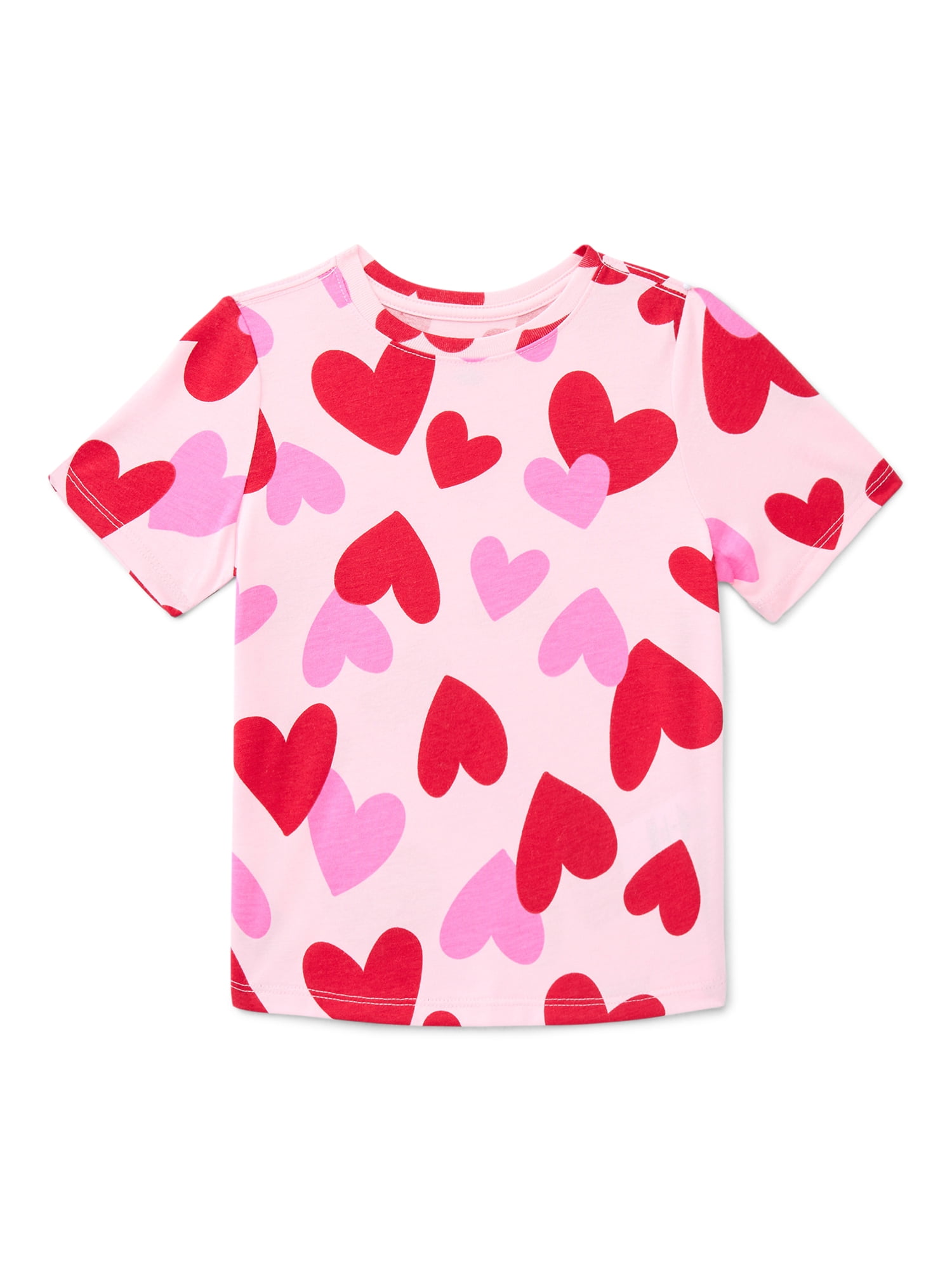 Way To Celebrate Toddler Girl Valentine's Day Short Sleeve T-Shirt, Sizes 12M-5T