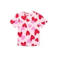 thumbnail image 1 of Way To Celebrate Toddler Girl Valentine's Day Short Sleeve T-Shirt, Sizes 12M-5T, 1 of 3