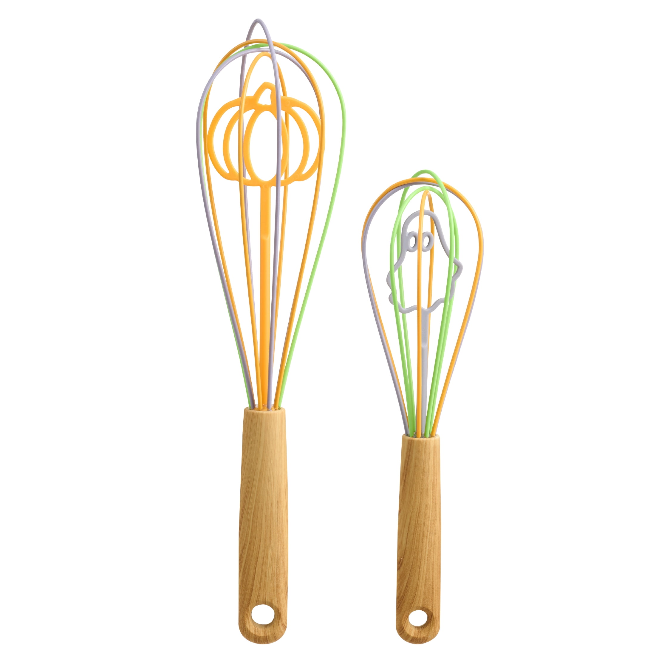 Way To Celebrate Whisk Set, 2-Piece, Silicone & Bamboo, Multicolor ...