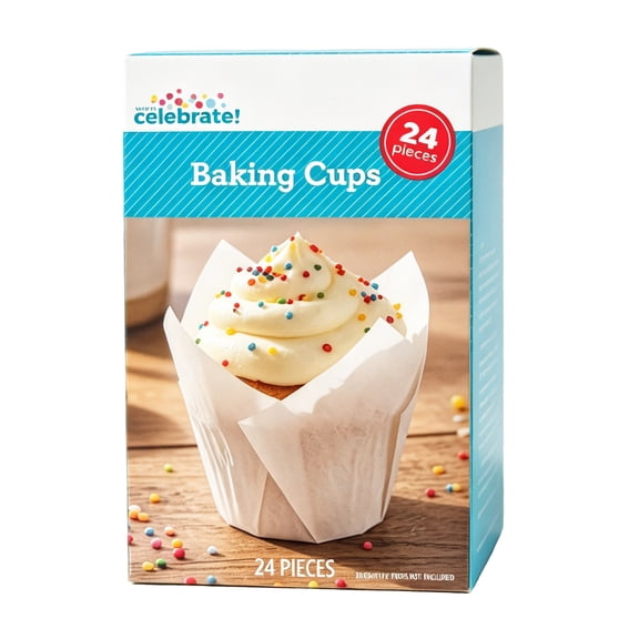 White Tulip Baking Cups, 24 Count, by Way To Celebrate