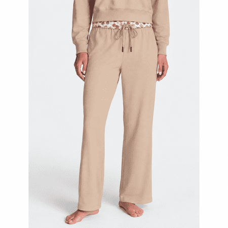 Way To Celebrate Women’s Halloween Printed Foldover Waistband French Terry Lounge Pants, 29" Inseam, Sizes XS–3X