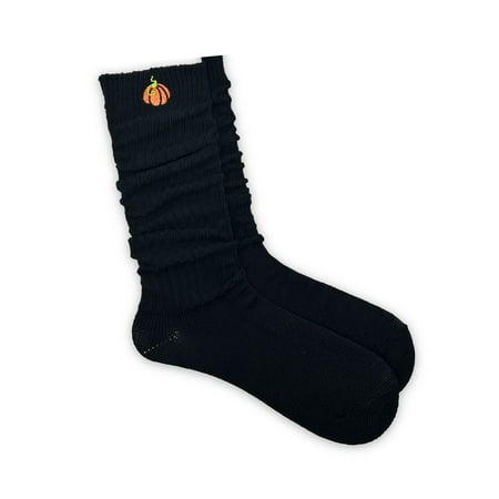 Way To Celebrate ! Women's Halloween Pumpkin Slouch Socks, 1-Pack, Size 4-10