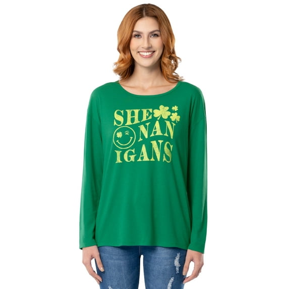 Way To Celebrate Women's St. Patrick's Day Long Sleeve Graphic T-Shirt, Sizes S-XXXL