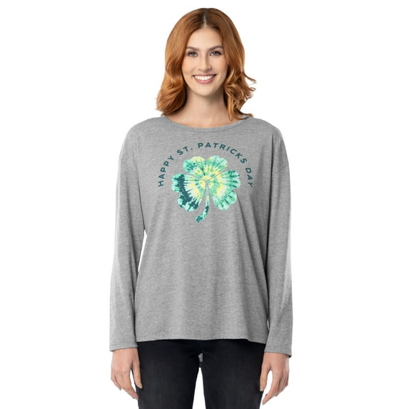 Way To Celebrate Women's St. Patrick's Day Long Sleeve Graphic T-Shirt, Sizes S-XXXL