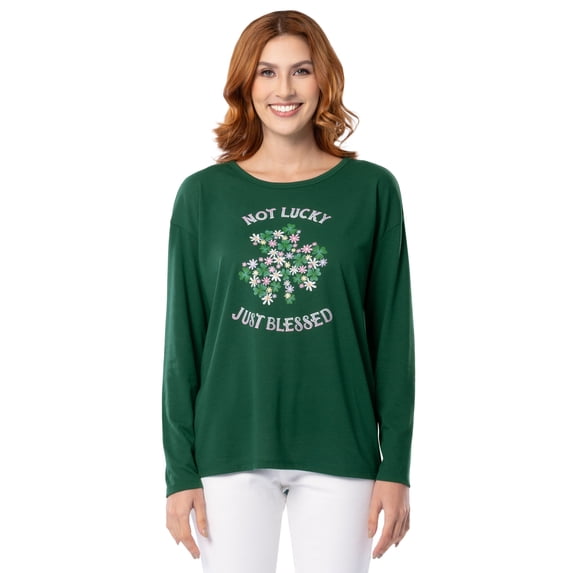 Way To Celebrate Women's St. Patrick's Day Long Sleeve Graphic T-Shirt, Sizes S-XXXL