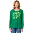 thumbnail image 1 of Way To Celebrate Women's St. Patrick's Day Long Sleeve Graphic T-Shirt, Sizes S-XXXL, 1 of 9