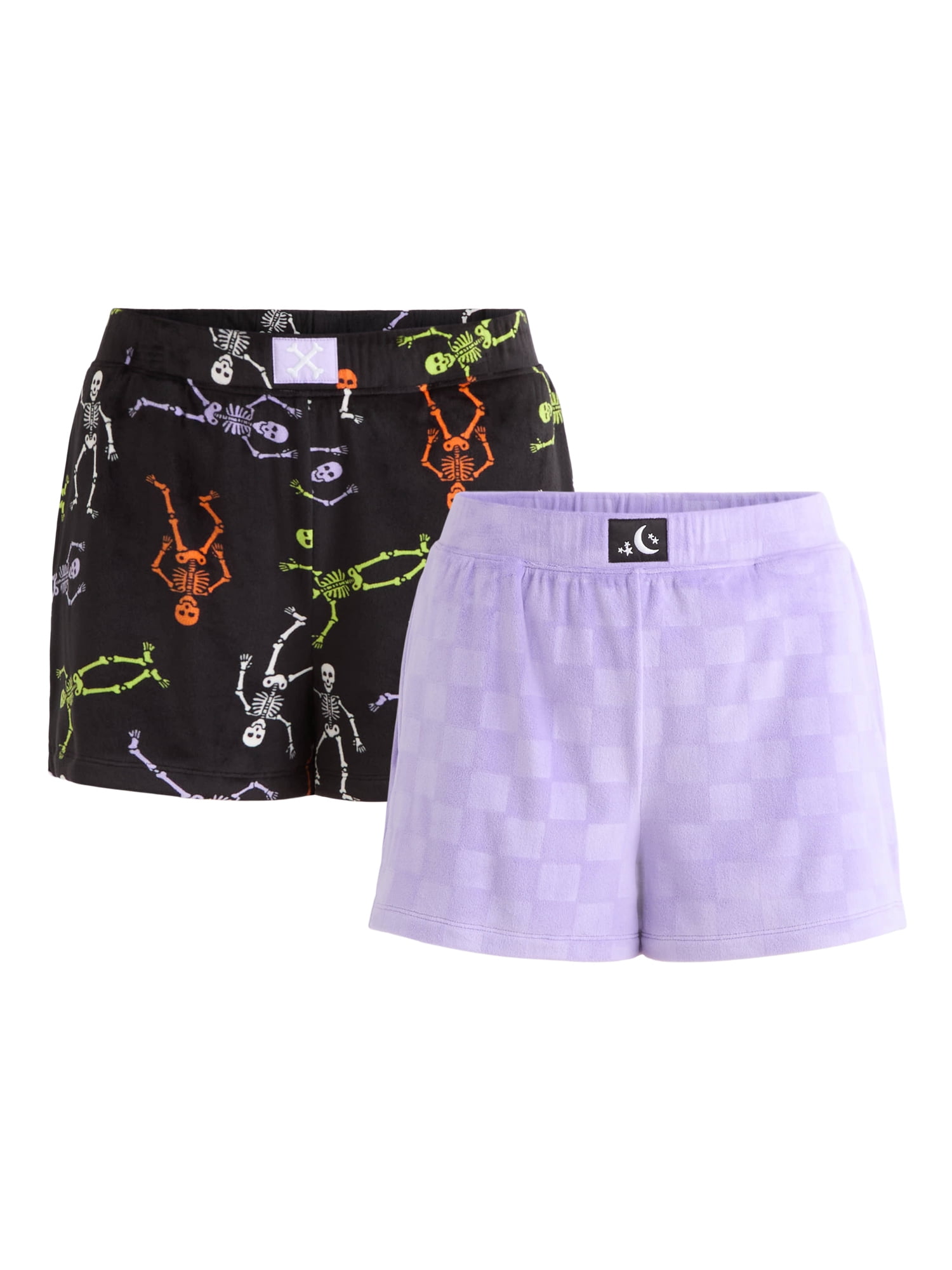 Halloween Women's Sleep Shorts from Way To Celebrate, 2-Pack, Sizes XS-3X