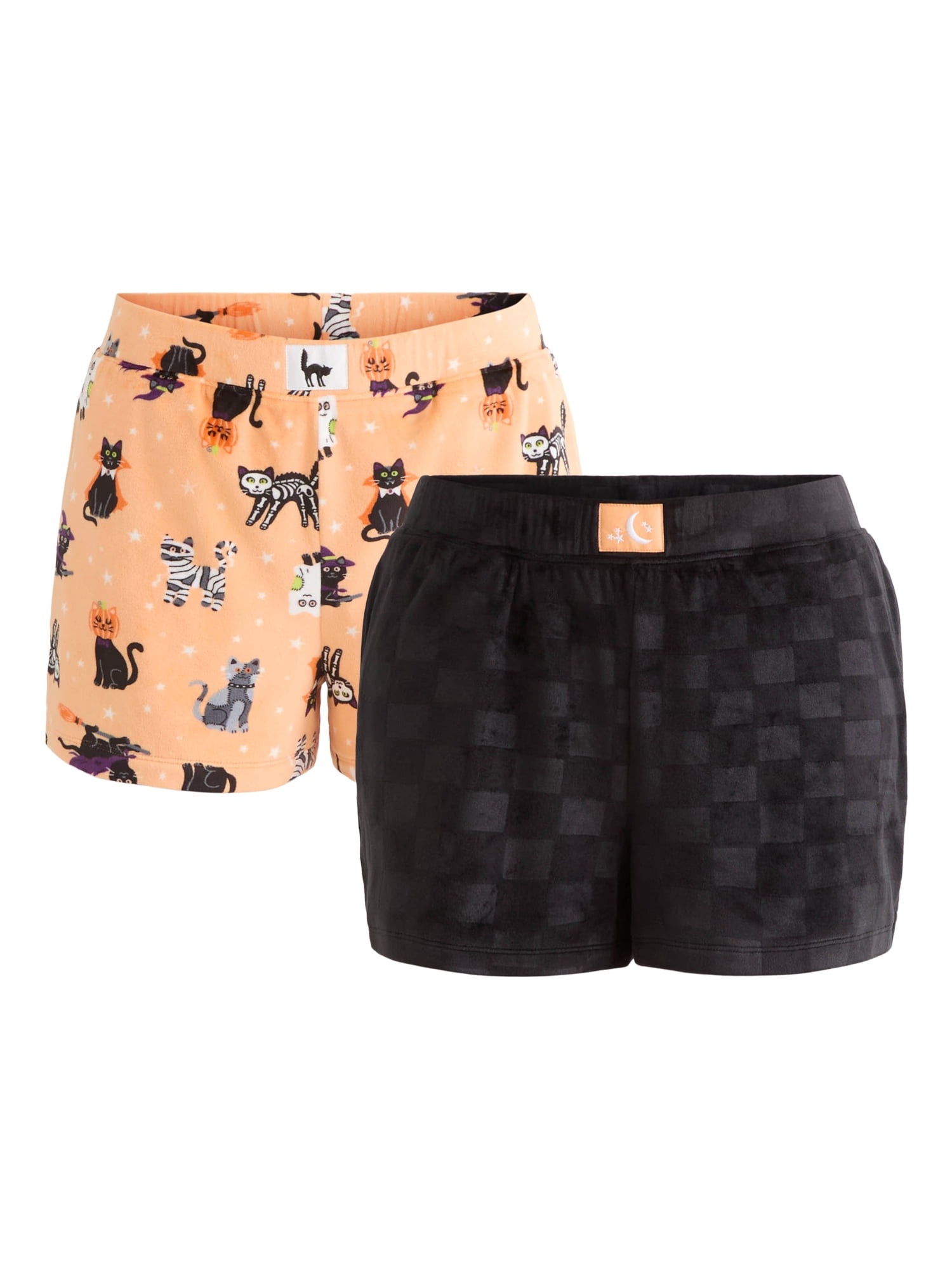 Halloween Women's Sleep Shorts from Way To Celebrate, 2-Pack, Sizes XS-3X