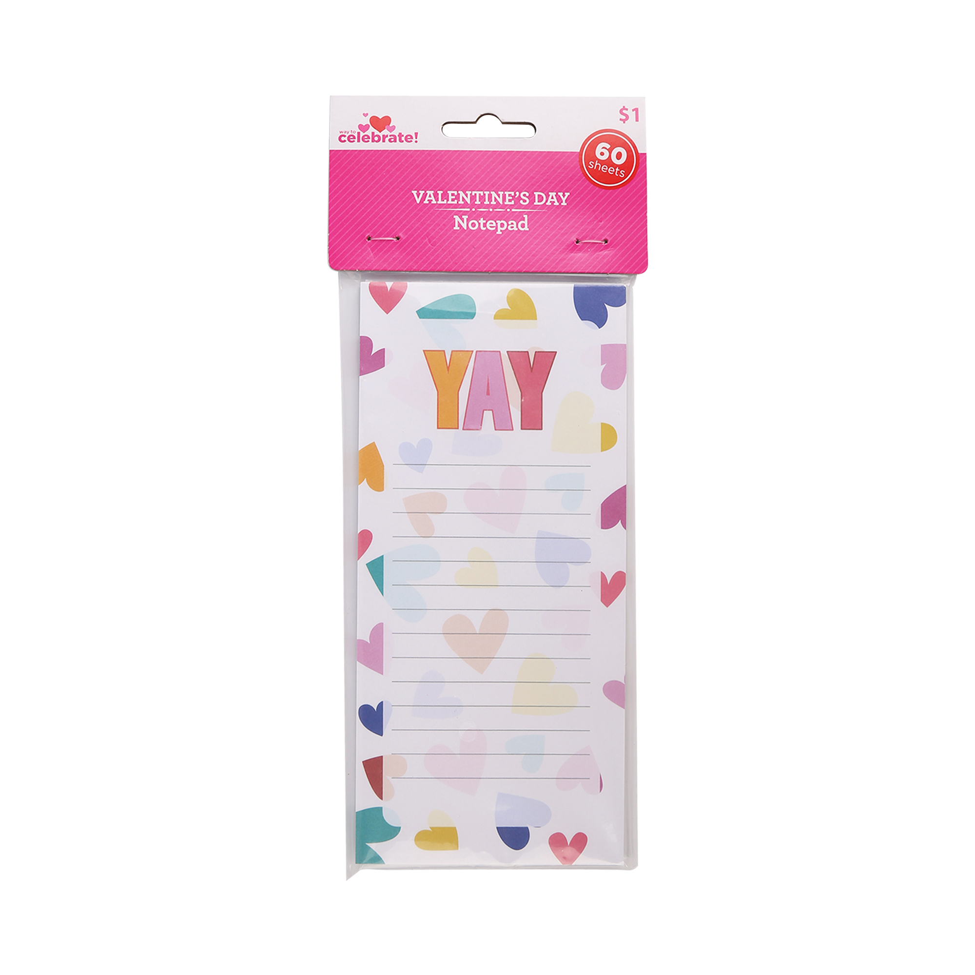 Way To Celebrate Yay Ntpad, Novelty Gift for Adult, Coworker, 60 Sheets