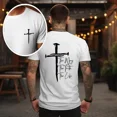thumbnail image 1 of The Way, The Truth, The Life T-Shirt - Bold Cross Design with Inspirational Scripture, Relaxed Fit, Short Sleeve, Machine Washable - Menswear, Christian Apparelfect Gift Classic Cotton, 1 of 4