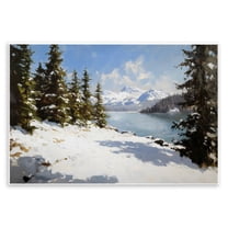 Way Up North Landscape Wall Plaque Art, design by Petal Prints Design