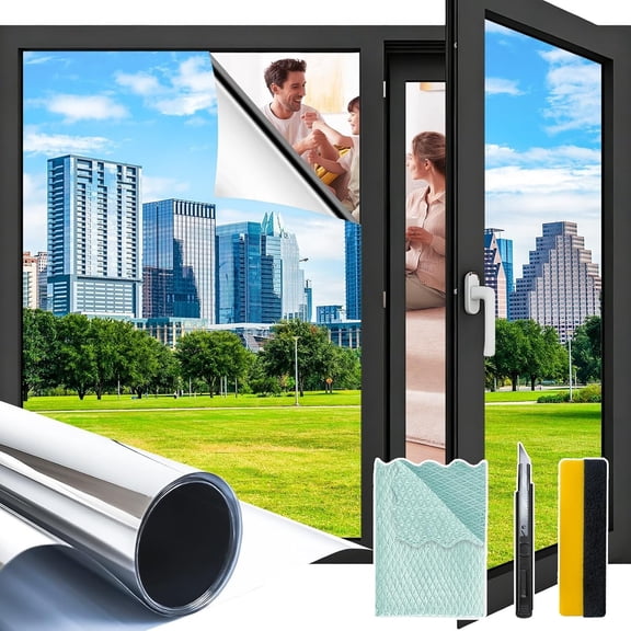 Way Window Film Mirror Heat Control,17.7"x78.7"