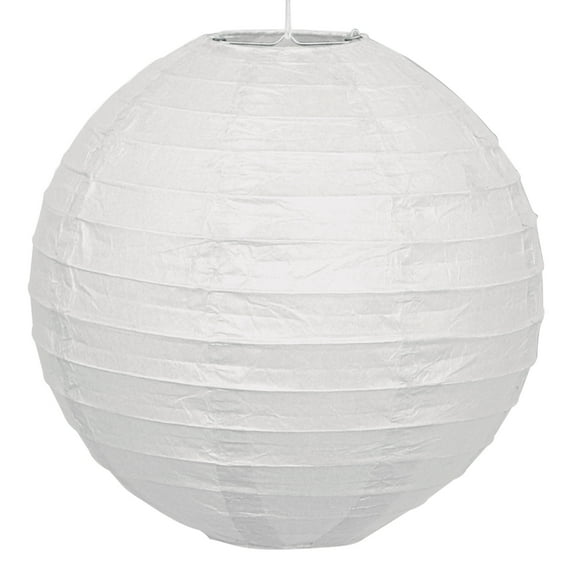 Way to Celebrate! 10" White Round Party Paper Lantern