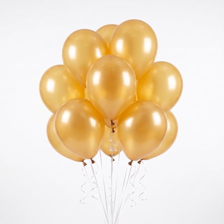 12" Gold Latex Balloons, 15 Pieces, by Way To Celebrate
