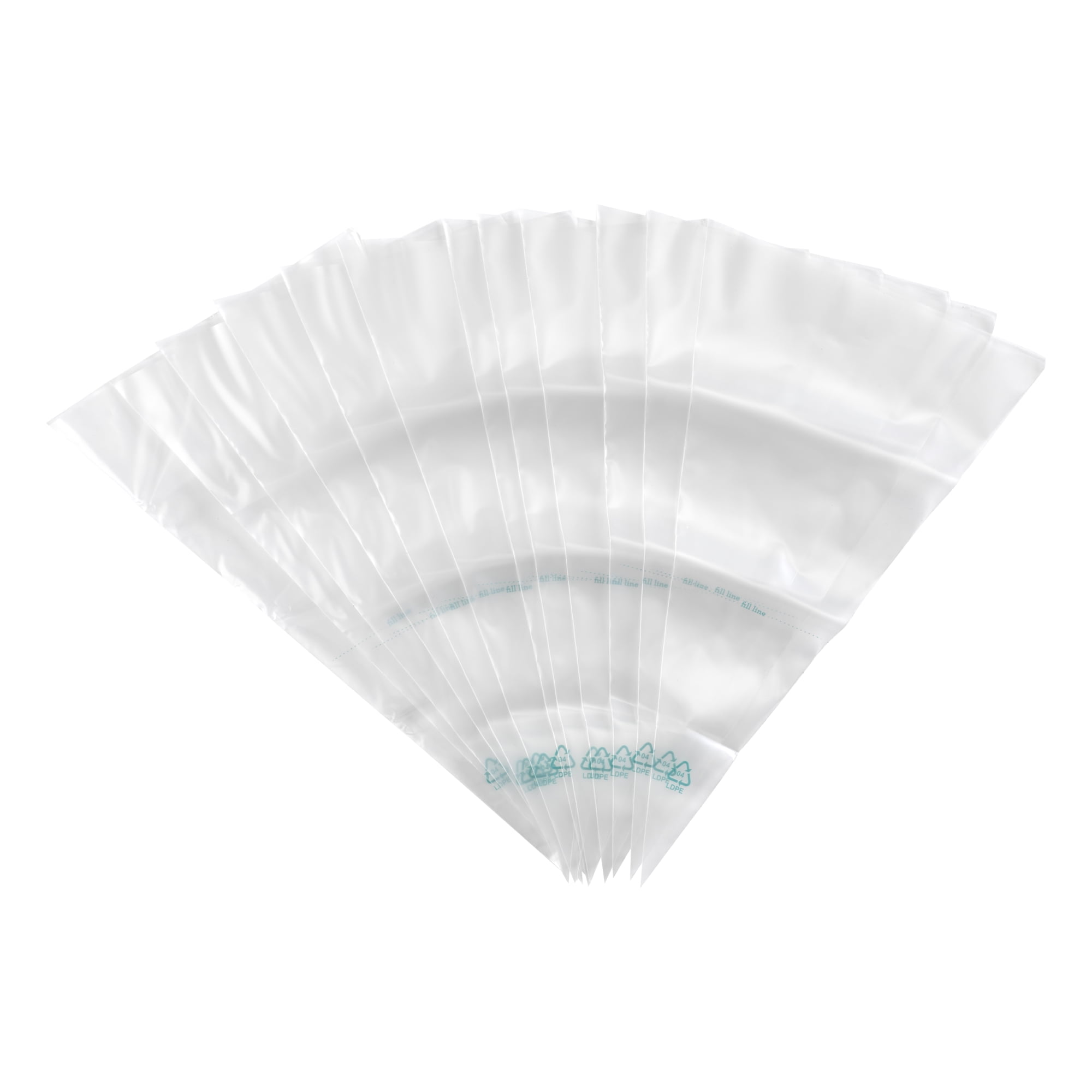 Way to Celebrate 12Piece Standard 12" Disposable Icing Bag Set, Clear Plastic