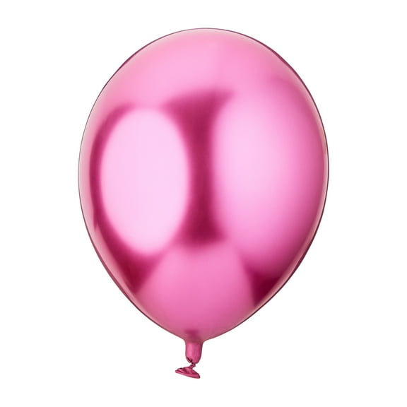 12" Pink Glossy Metallic Latex Balloons, 5 Count, by Way To Celebrate