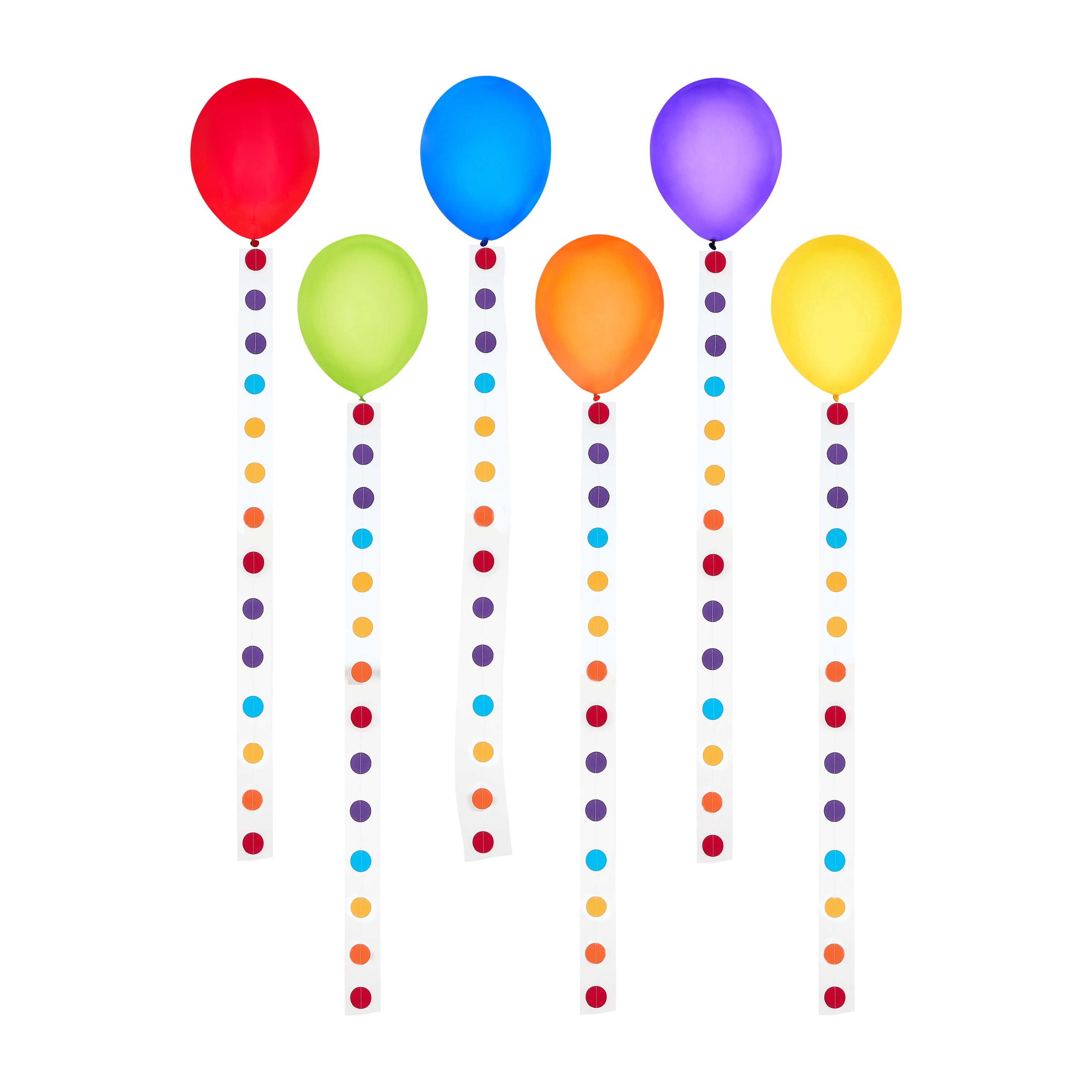 Multicolor Latex Balloons and Tassels, 6 Count, by Way To Celebrate