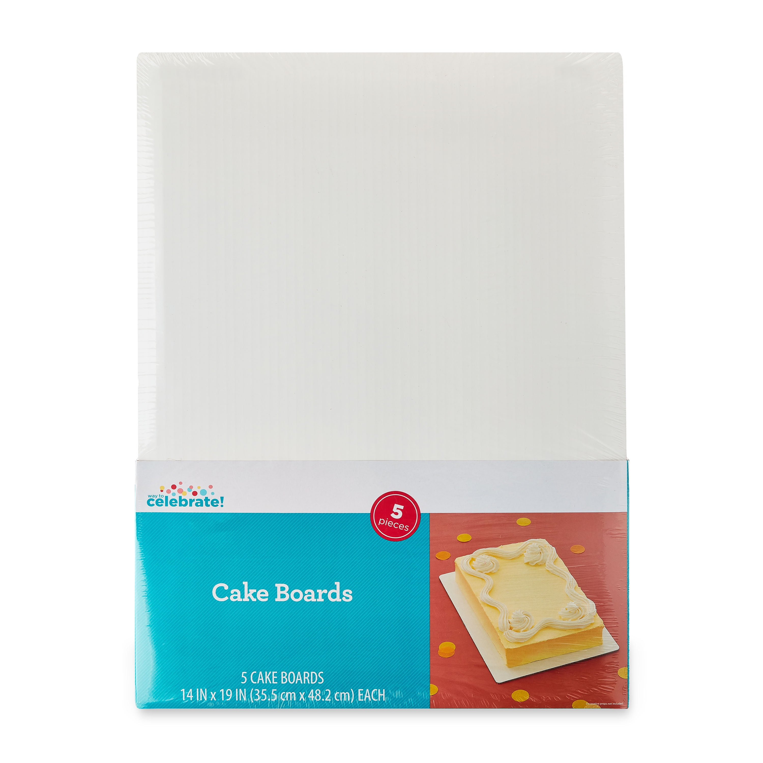 14" x 19" White Paper Cake Boards, 5 Count, by Way To Celebrate