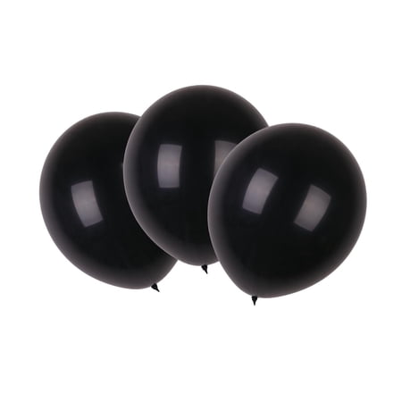 Way to Celebrate 17 inch Black Round Balloons, Party Balloons, 3 Pieces