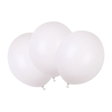 Way to Celebrate 17 inch White Round Balloons, Party Balloons, 3 Pieces