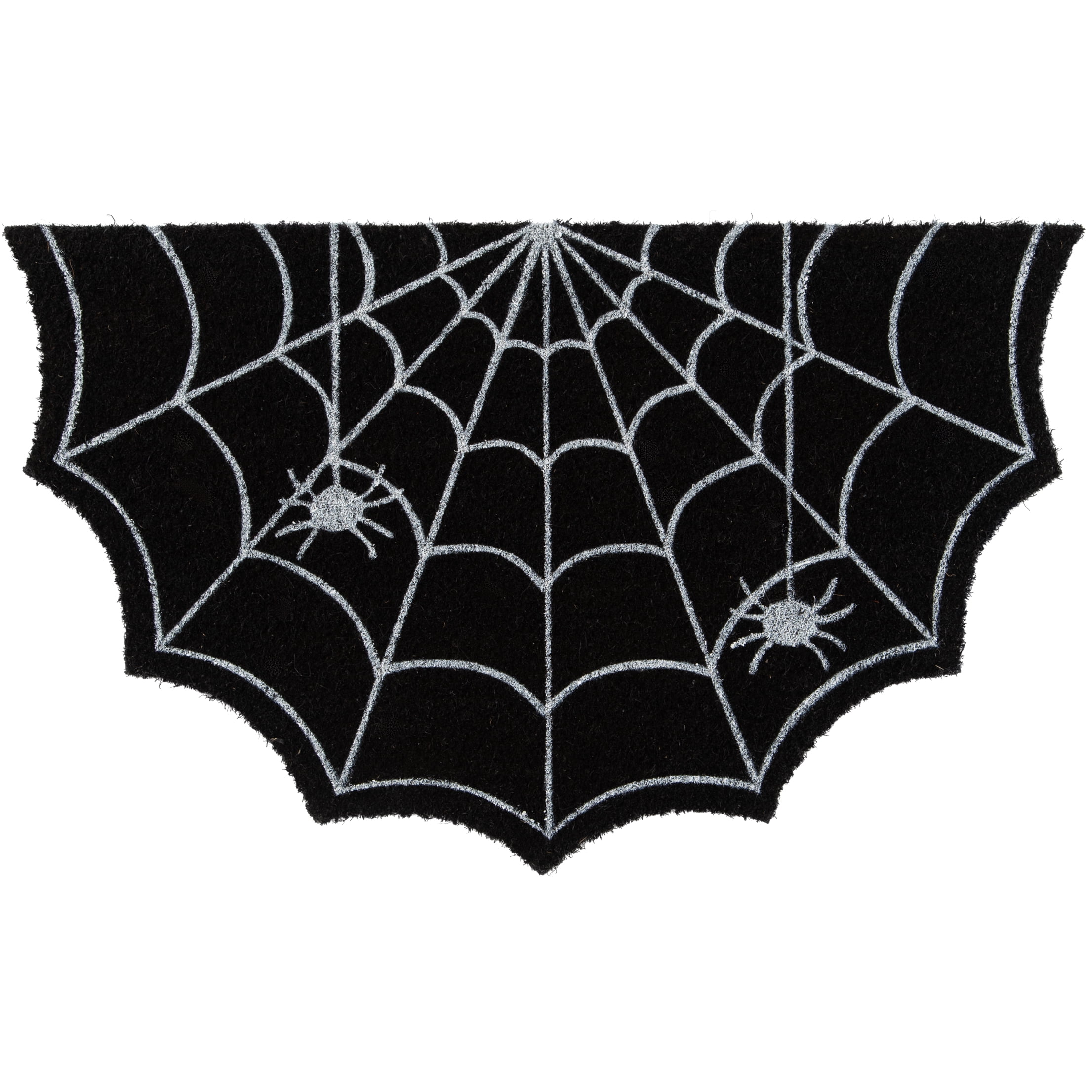 Way to Celebrate Spider Web Shape Coir Outdoor Doormat, 18"x30"