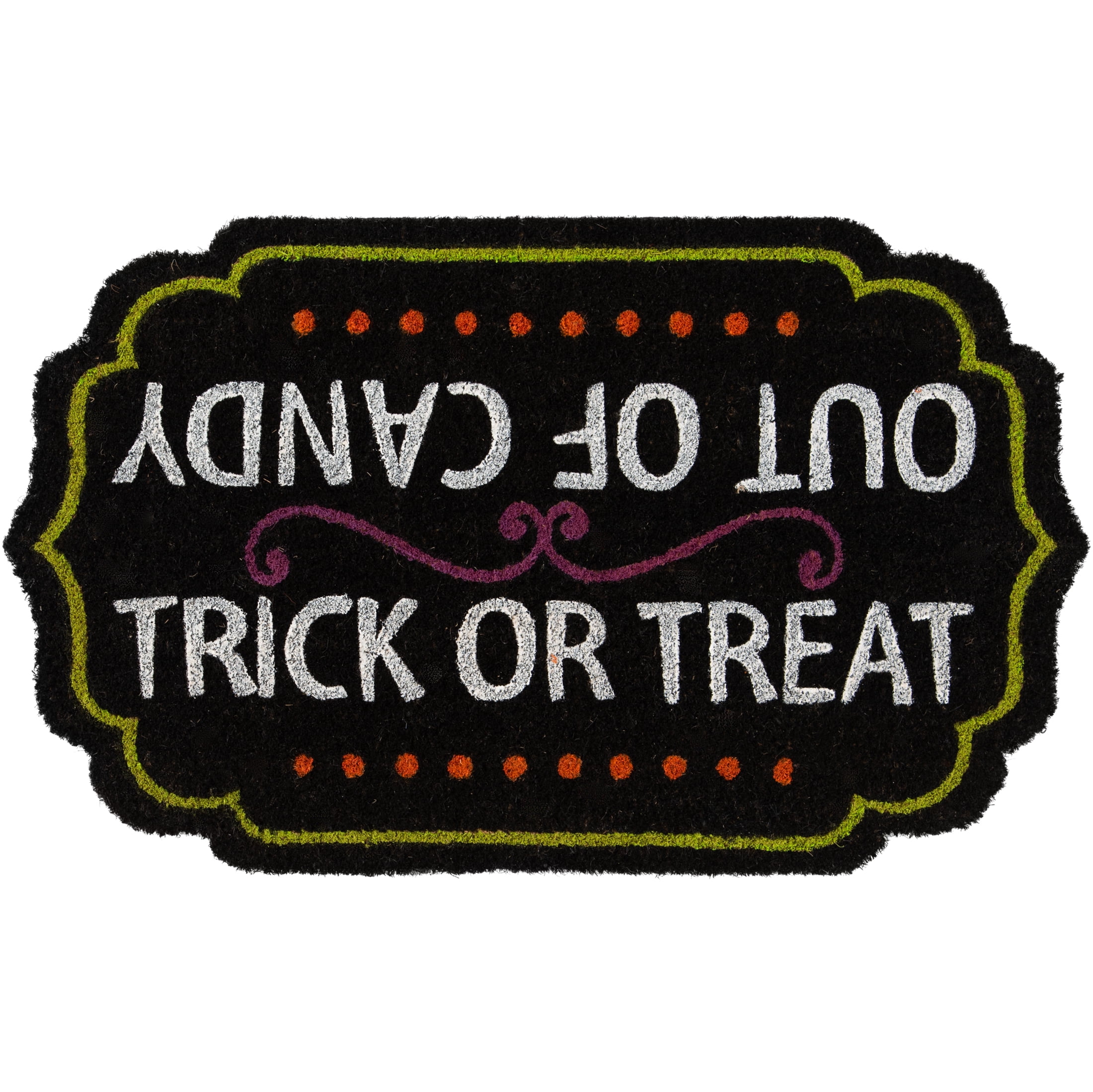 Way to Celebrate Trick or Treat Coir Outdoor Doormat, 18"x30"